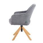 Mika-Lara 2er-Set- Drehstühle mit Gestell aus Massiver Eiche