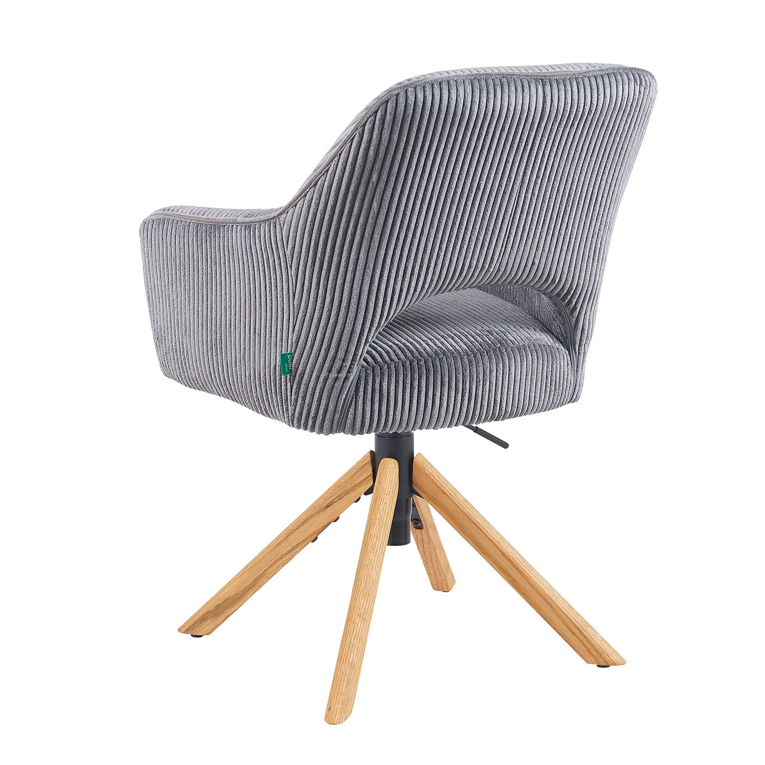 Mika-Lara 2er-Set- Drehstühle mit Gestell aus Massiver Eiche