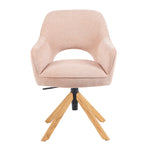 Mika-Lara 2er-Set- Drehstühle mit Gestell aus Massiver Eiche