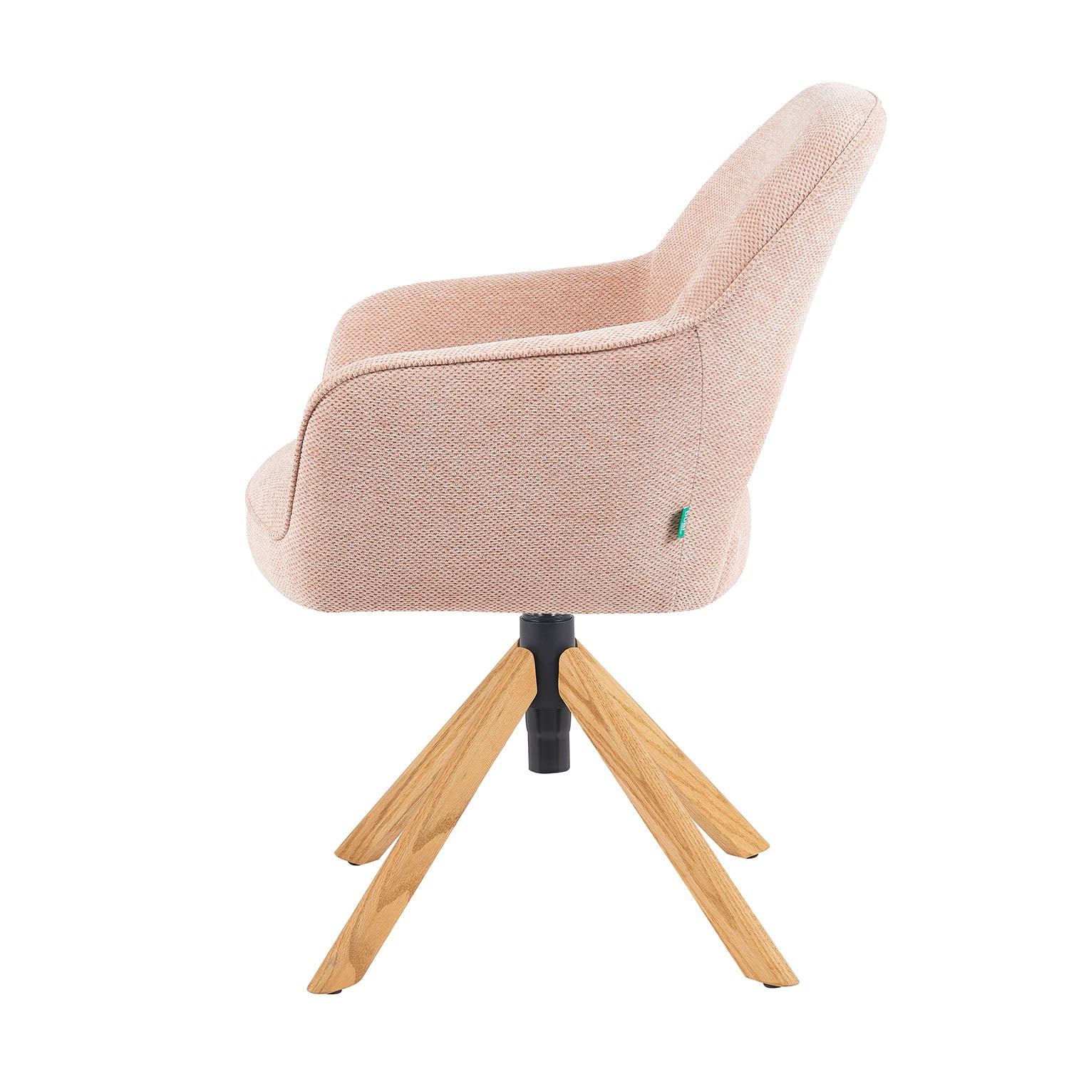 Mika-Lara 2er-Set- Drehstühle mit Gestell aus Massiver Eiche