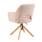 Mika-Lara 2er-Set- Drehstühle mit Gestell aus Massiver Eiche