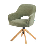 Mika-Lara 2er-Set- Drehstühle mit Gestell aus Massiver Eiche