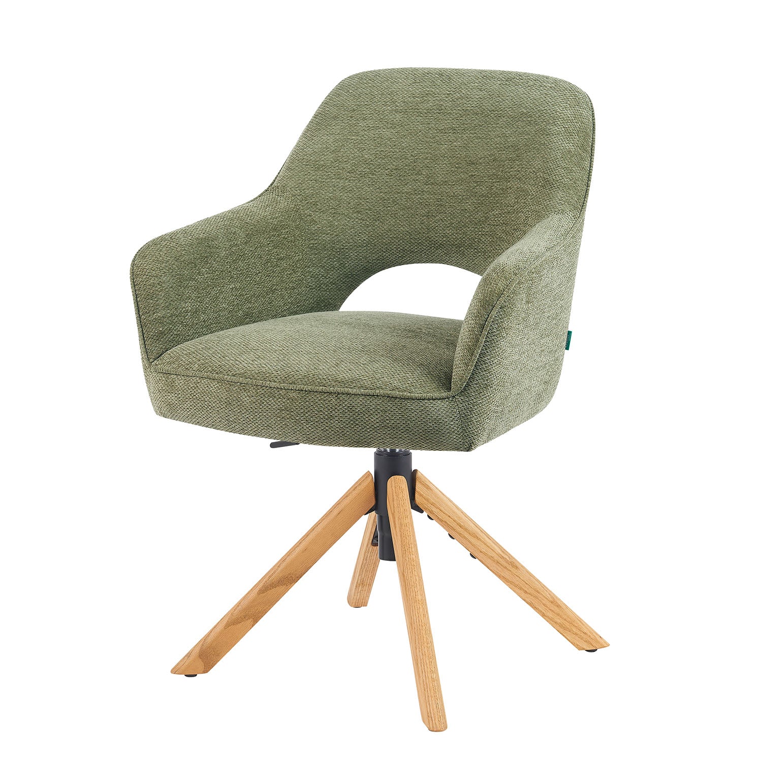 Mika-Lara 2er-Set- Drehstühle mit Gestell aus Massiver Eiche