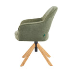 Mika-Lara 2er-Set- Drehstühle mit Gestell aus Massiver Eiche