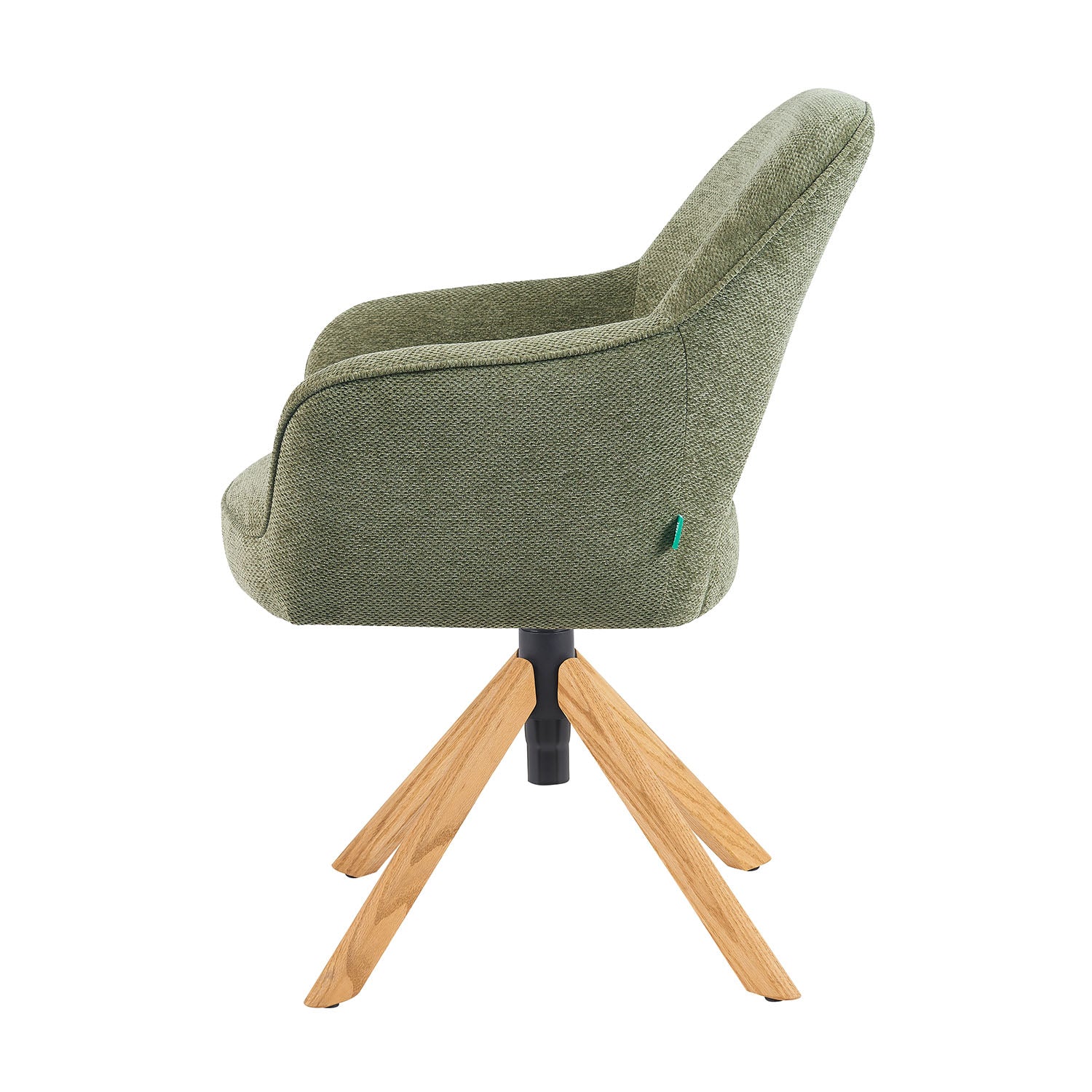 Mika-Lara 2er-Set- Drehstühle mit Gestell aus Massiver Eiche