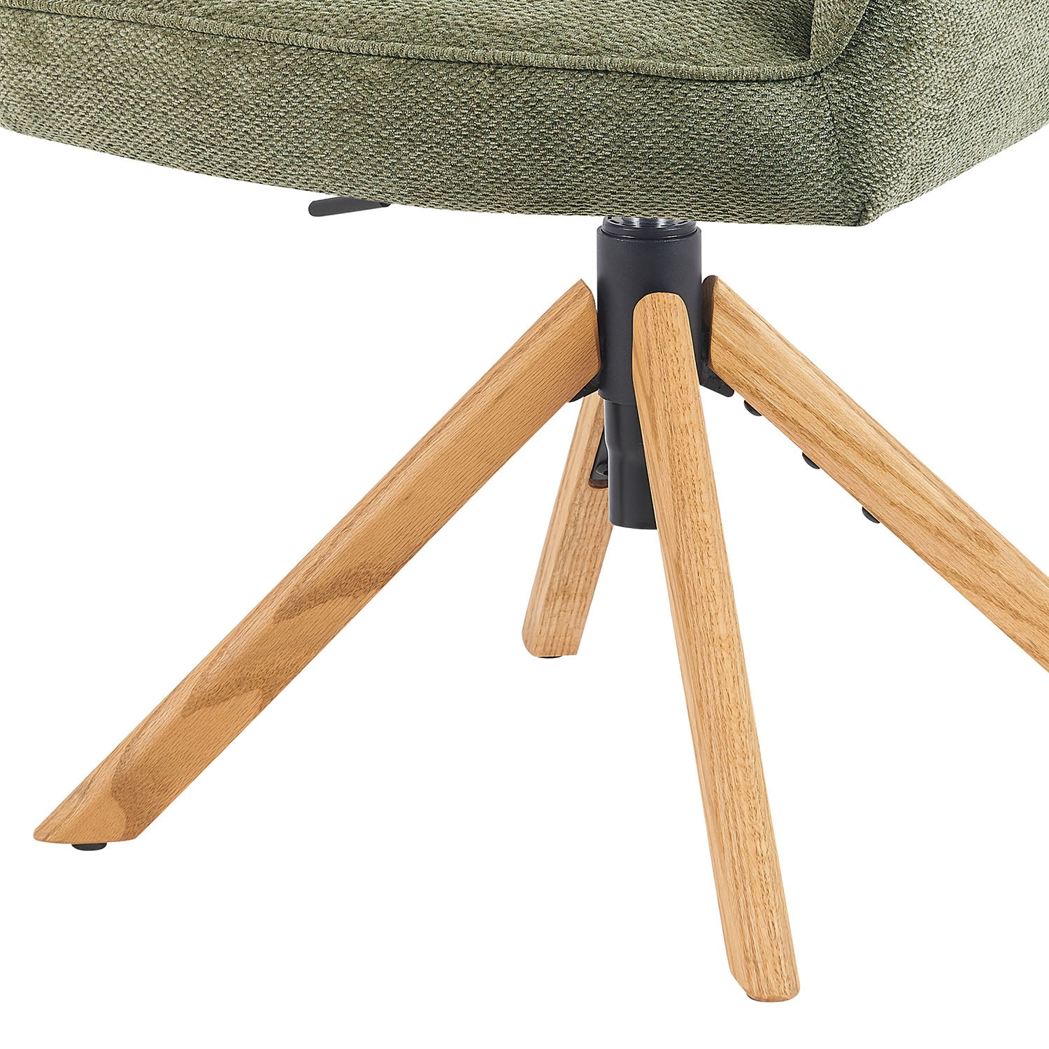 Mika-Lara 2er-Set- Drehstühle mit Gestell aus Massiver Eiche