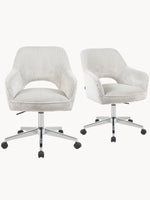 Mika-Ilvy 2er-Set- Home Office Stuhl mit Federkernpolsterung