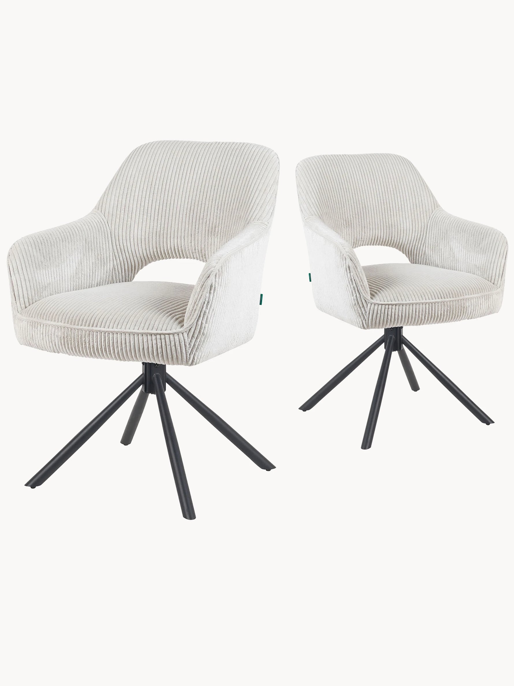 Mika-Ben - Esszimmerstuhl 2er Set mit freier Rückenlehne