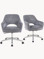 Mika-Ilvy 2er-Set- Home Office Stuhl mit Federkernpolsterung