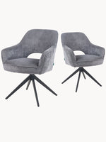 Mika-Nils 2er-Set- Esszimmerstuhl mit Federkernpolsterung