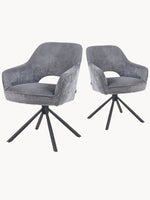 Mika-Ben - Esszimmerstuhl 2er Set mit freier Rückenlehne