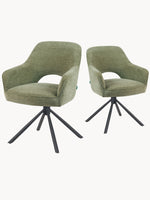 Mika-Ben - Esszimmerstuhl 2er Set mit freier Rückenlehne