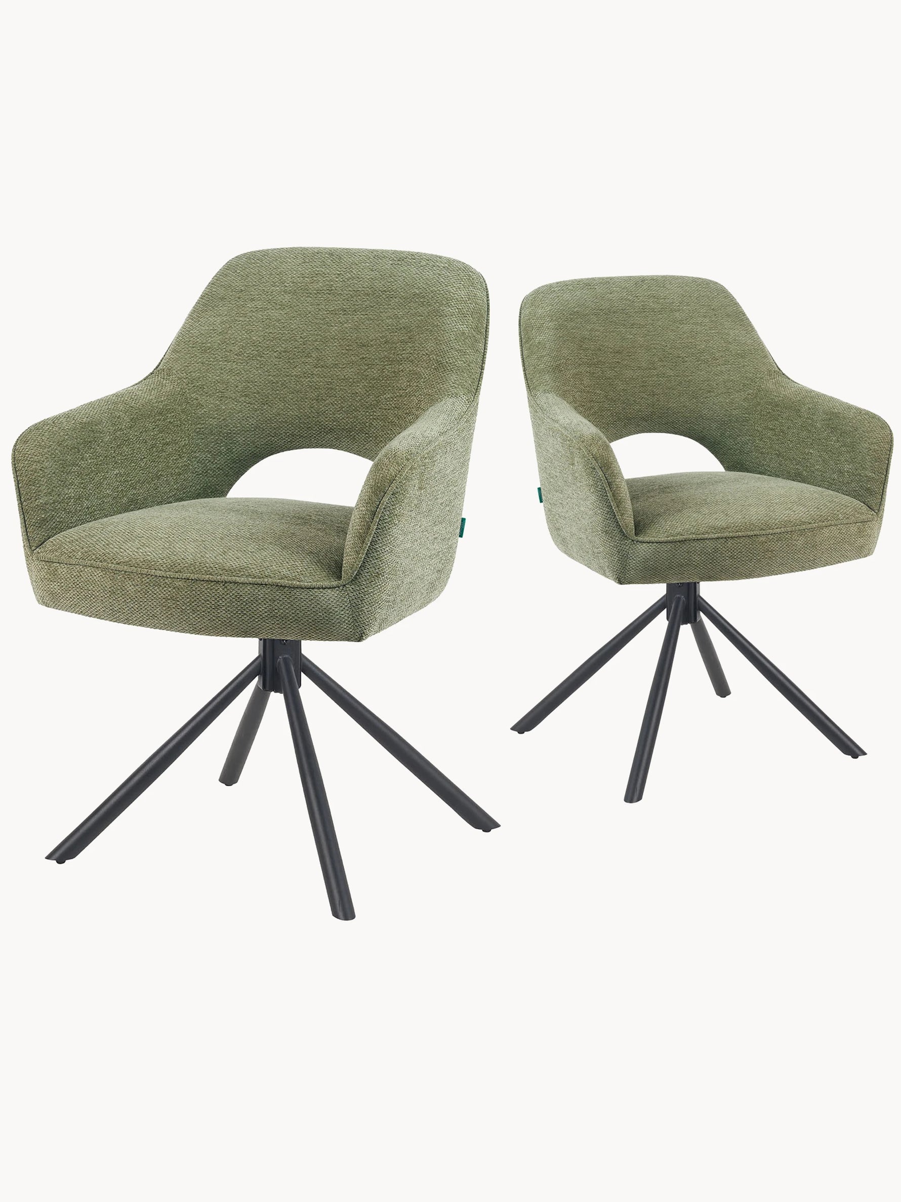 Mika-Ben - Esszimmerstuhl 2er Set mit freier Rückenlehne