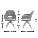 Esszimmerstuhl Mika-Lena 2er-Set - 360° drehbar, Eiche geölt Natur