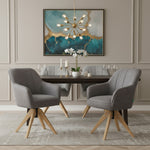 Mika-Noah - Esszimmerstuhl 2er Set in Lederoptik