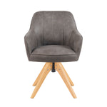 Mika-Noah - Esszimmerstuhl 2er Set in Lederoptik