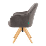 Mika-Noah - Esszimmerstuhl 2er Set in Lederoptik