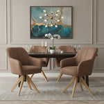 Mika-Noah - Esszimmerstuhl 2er Set in Lederoptik