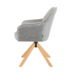 Mika-Levi 2er-Set - Leder Drehstuhl mit Federkernpolsterung