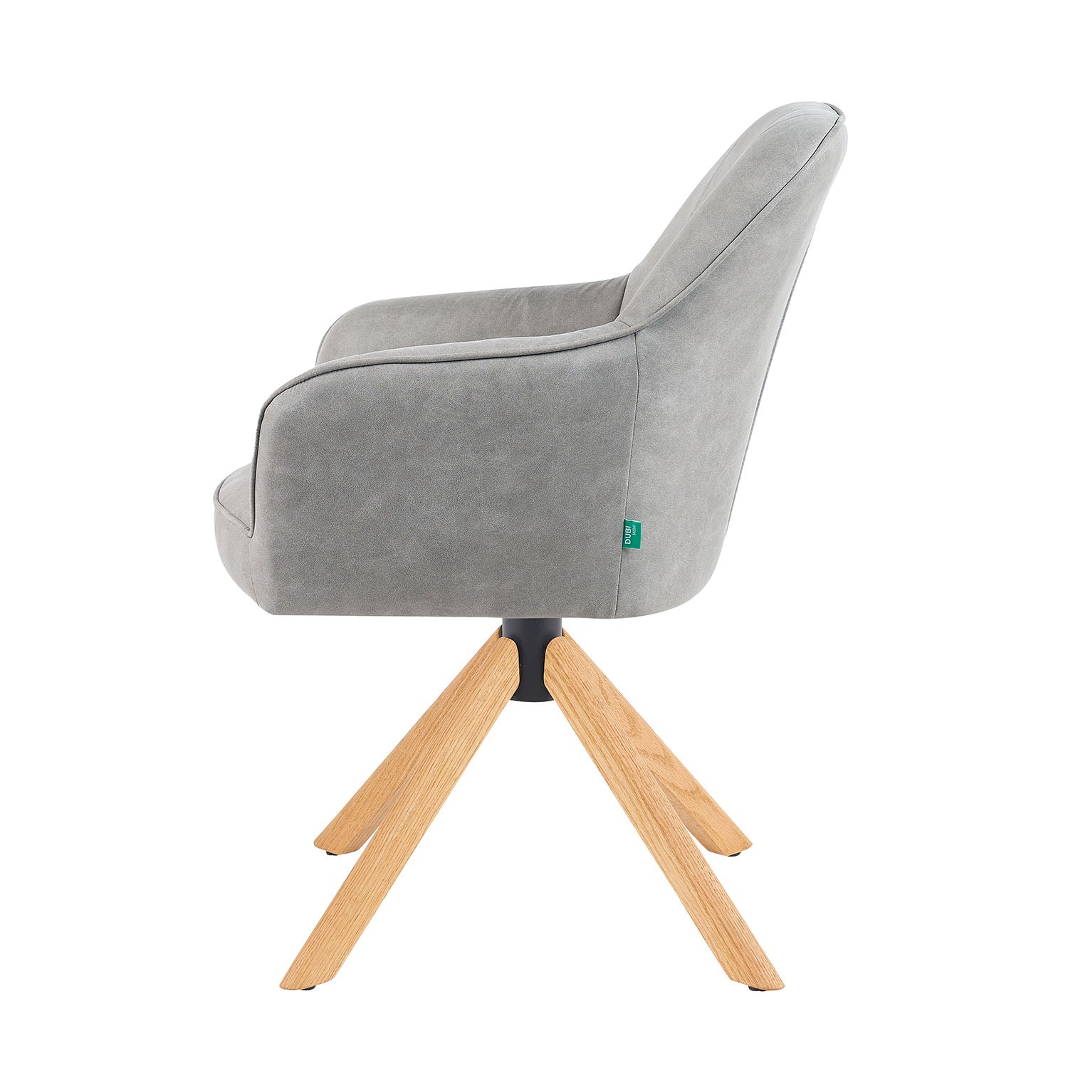 Mika-Levi 2er-Set - Leder Drehstuhl mit Federkernpolsterung