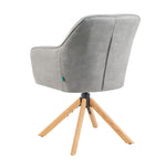 Mika-Levi 2er-Set - Leder Drehstuhl mit Federkernpolsterung