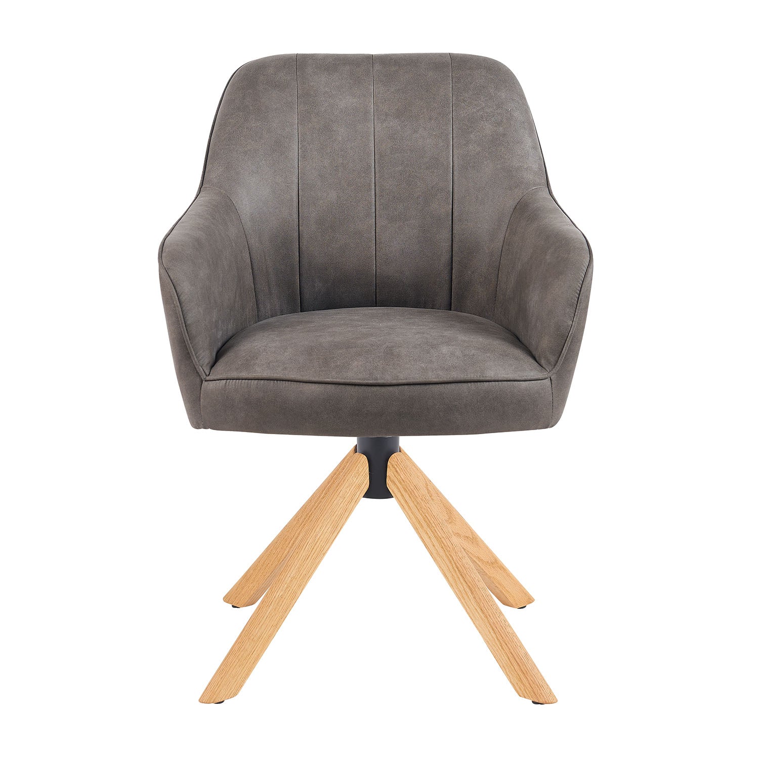 Mika-Levi 2er-Set - Leder Drehstuhl mit Federkernpolsterung