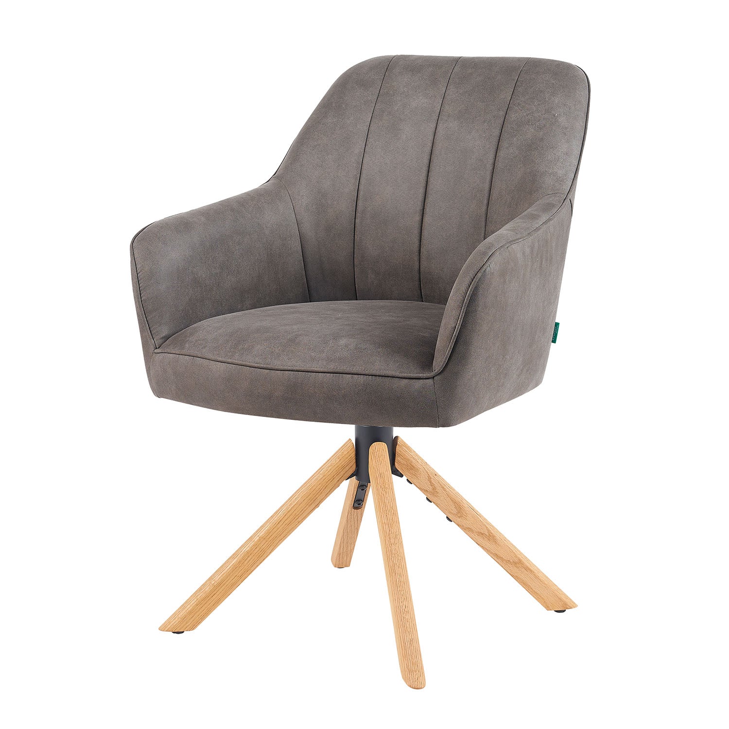 Mika-Levi 2er-Set - Leder Drehstuhl mit Federkernpolsterung