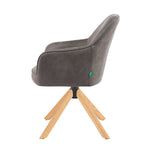 Mika-Levi 2er-Set - Leder Drehstuhl mit Federkernpolsterung