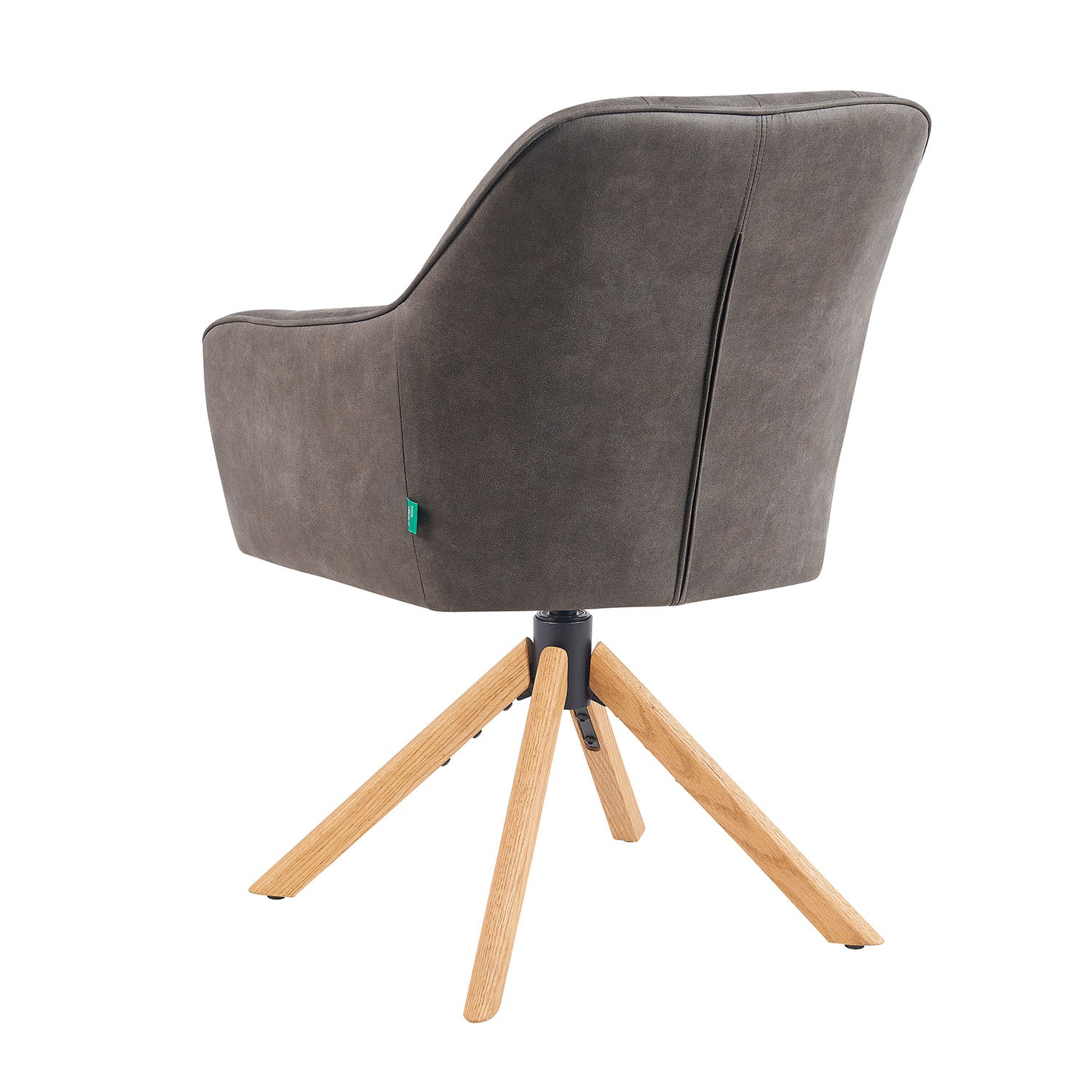 Mika-Levi 2er-Set - Leder Drehstuhl mit Federkernpolsterung