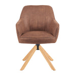 Mika-Levi 2er-Set - Leder Drehstuhl mit Federkernpolsterung