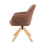 Mika-Levi 2er-Set - Leder Drehstuhl mit Federkernpolsterung