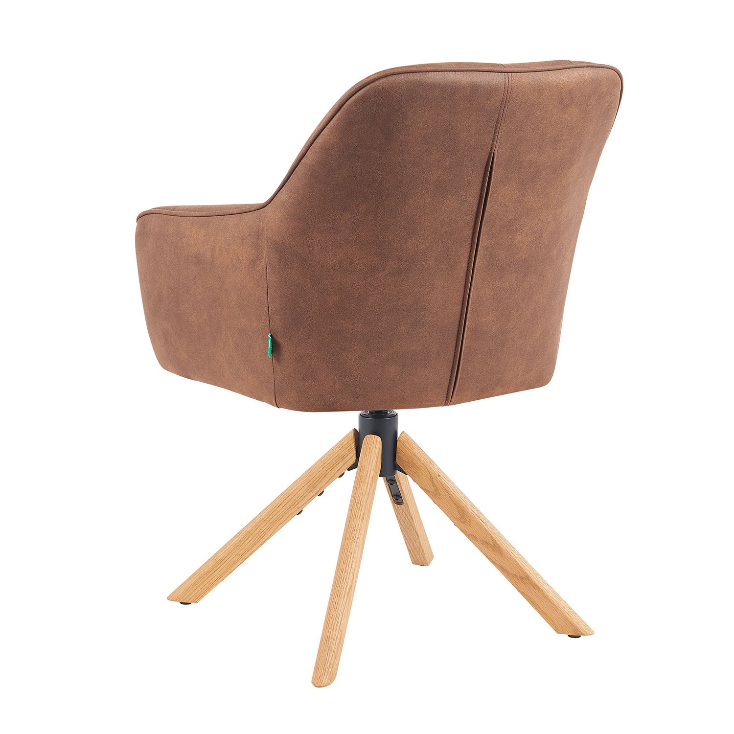 Mika-Levi 2er-Set - Leder Drehstuhl mit Federkernpolsterung