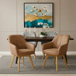 Mika-Noah - Esszimmerstuhl 2er Set in Lederoptik