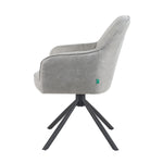 Mika-Piet 2er-Set - Drehstuhl in Wildlederoptik