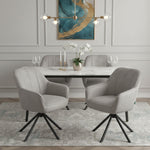 Mika-Piet 2er-Set - Drehstuhl in Wildlederoptik