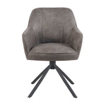 Mika-Piet 2er-Set - Drehstuhl in Wildlederoptik