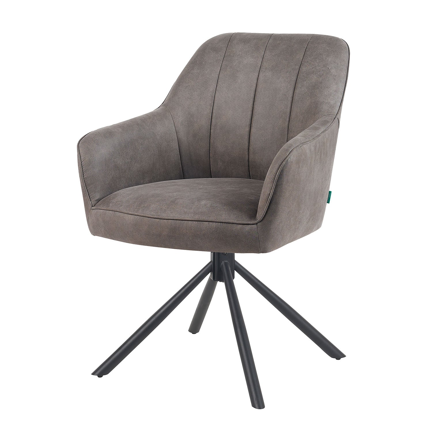 Mika-Piet 2er-Set - Drehstuhl in Wildlederoptik