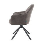 Mika-Piet 2er-Set - Drehstuhl in Wildlederoptik