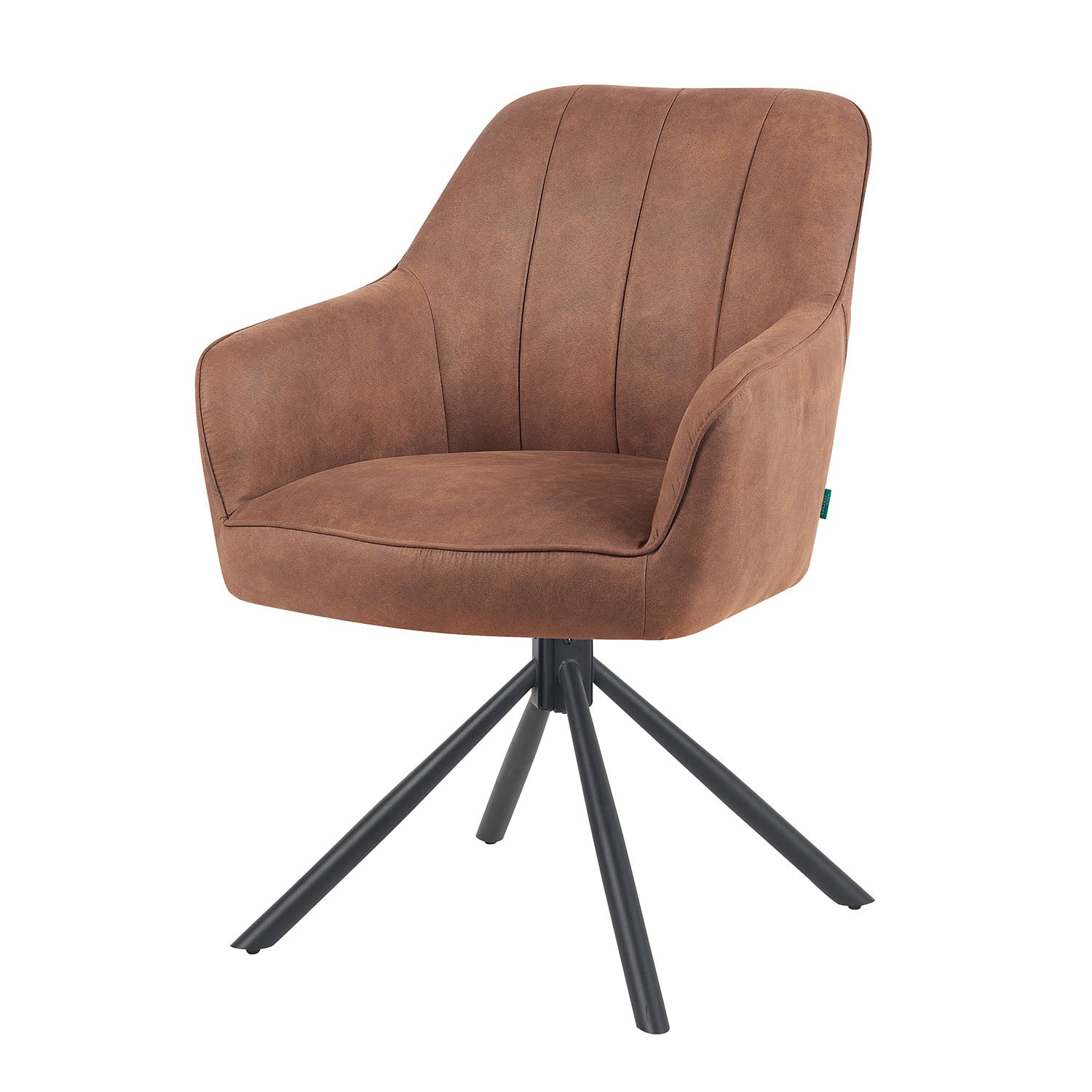 Mika-Piet 2er-Set - Drehstuhl in Wildlederoptik