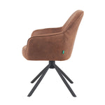 Mika-Piet 2er-Set - Drehstuhl in Wildlederoptik