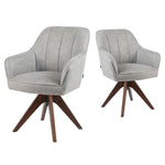 Esszimmerstuhl Mika-Noah 2er-Set -360° drehbar,Eiche geölt Natur