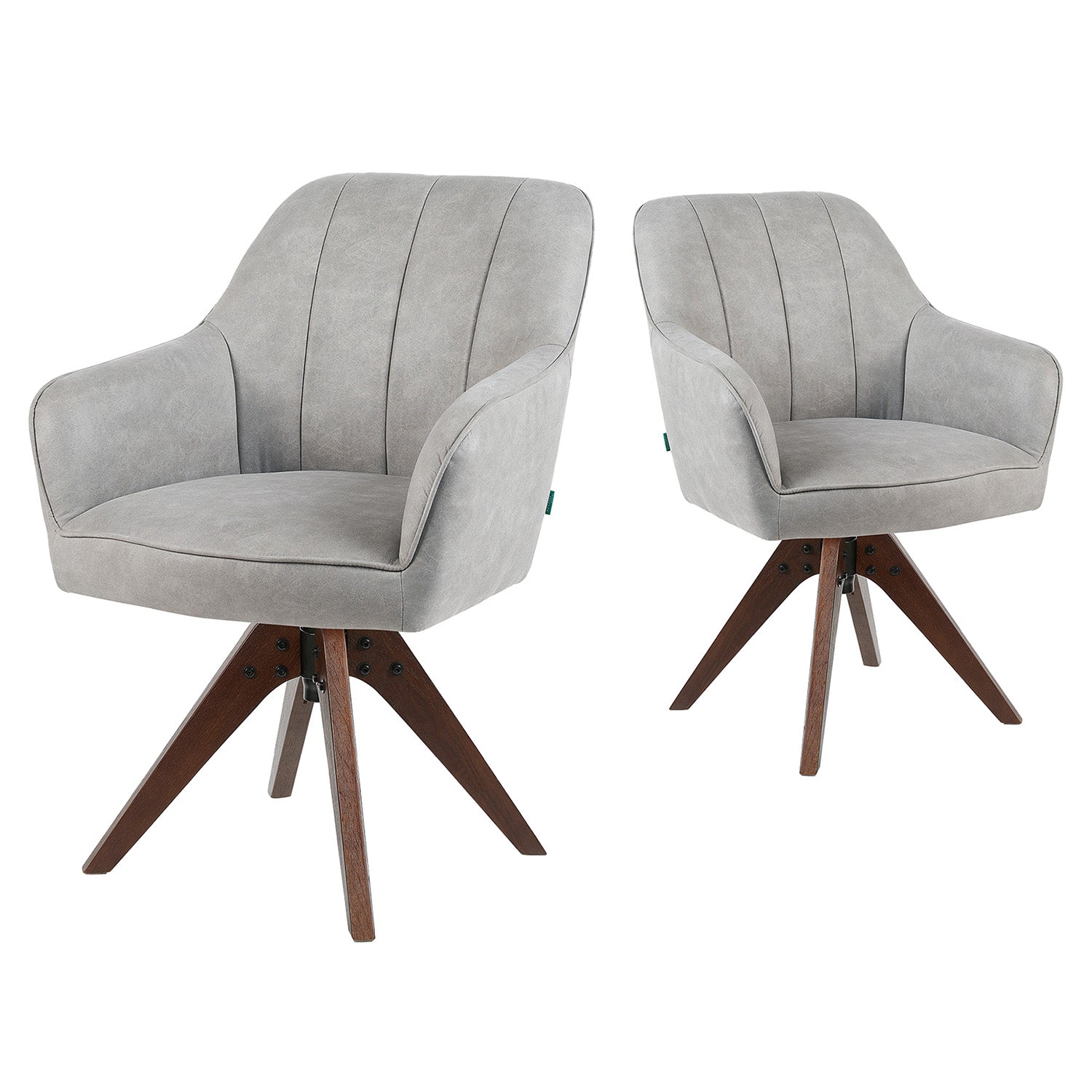 Esszimmerstuhl Mika-Noah 2er-Set -360° drehbar,Eiche geölt Natur