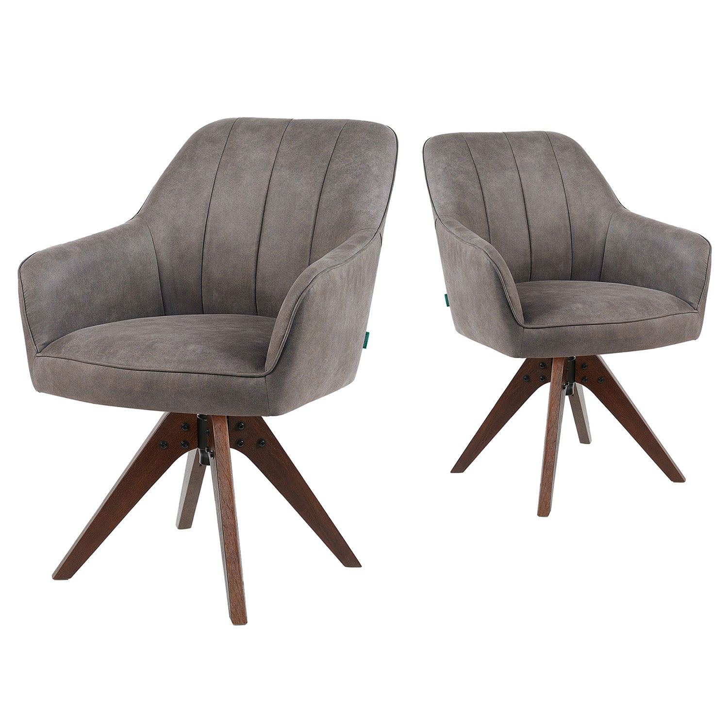 Esszimmerstuhl Mika-Noah 2er-Set -360° drehbar,Eiche geölt Natur