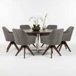 Esszimmerstuhl Mika-Noah 2er-Set -360° drehbar,Eiche geölt Natur