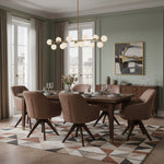 Esszimmerstuhl Mika-Noah 2er-Set -360° drehbar,Eiche geölt Natur