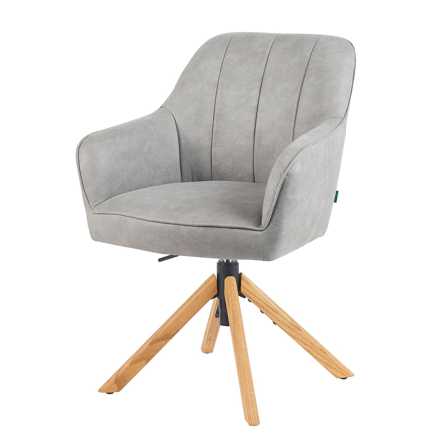 Mika-Levi 2er-Set - Leder Drehstuhl mit Federkernpolsterung