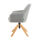 Mika-Levi 2er-Set - Leder Drehstuhl mit Federkernpolsterung