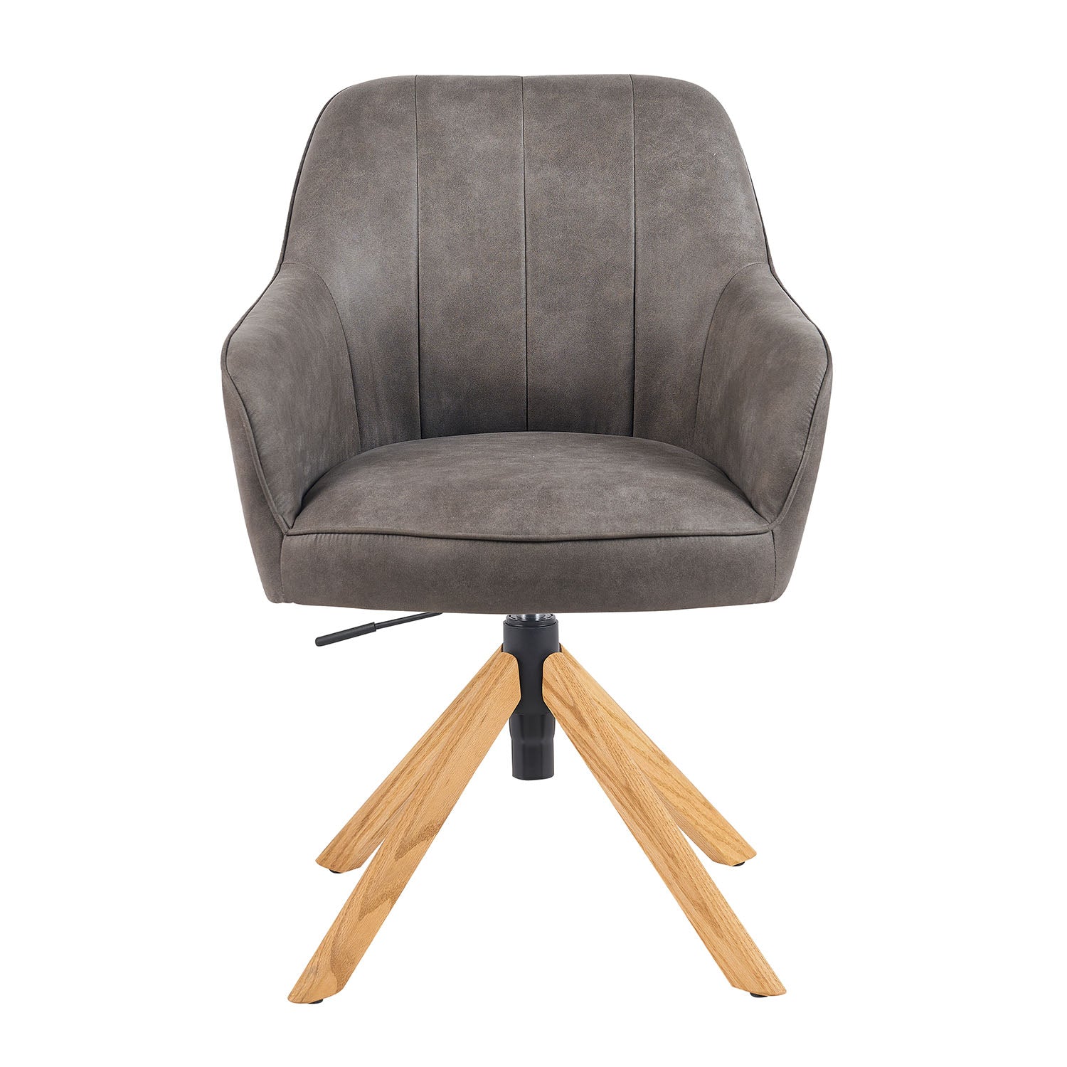 Mika-Levi 2er-Set - Leder Drehstuhl mit Federkernpolsterung