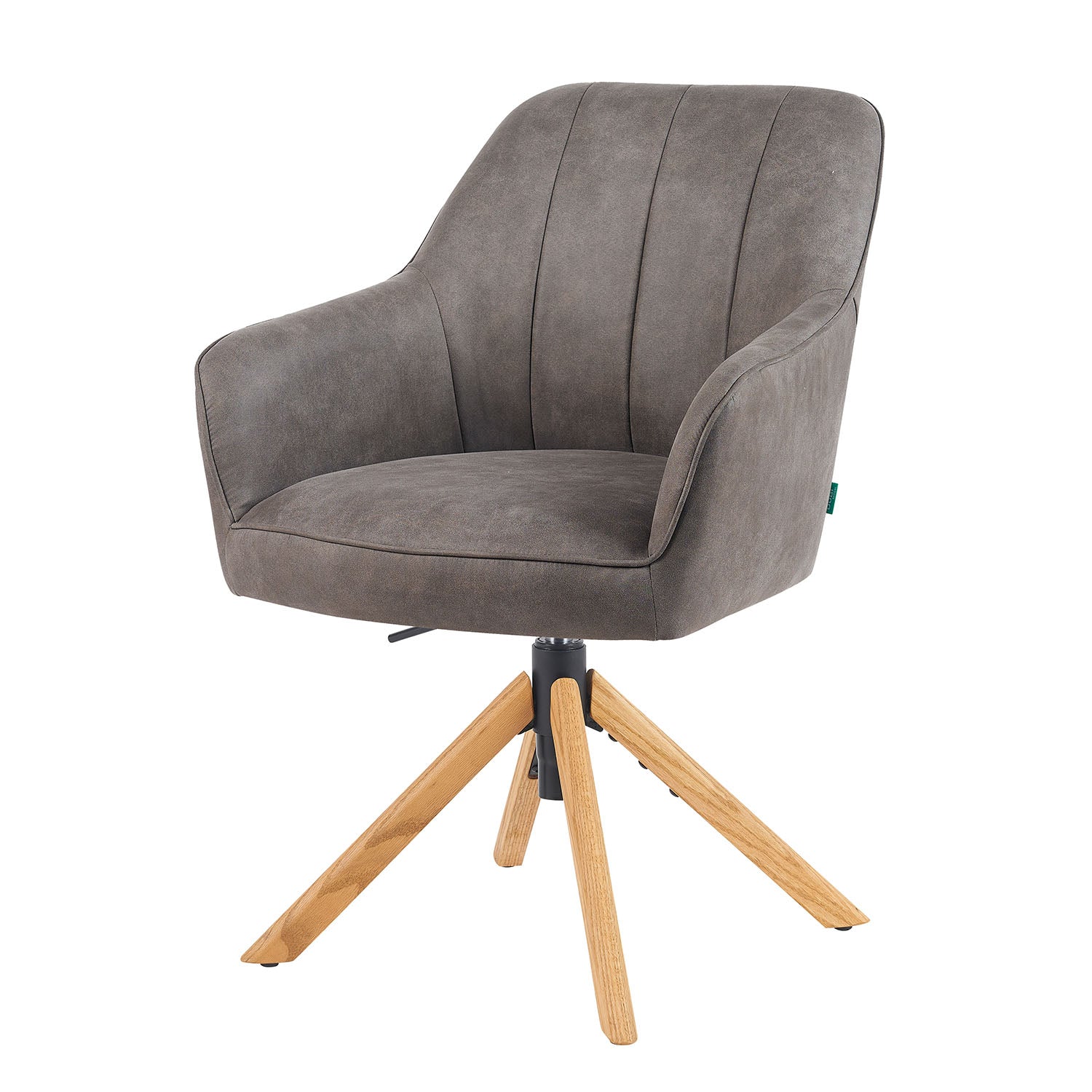 Mika-Levi 2er-Set - Leder Drehstuhl mit Federkernpolsterung