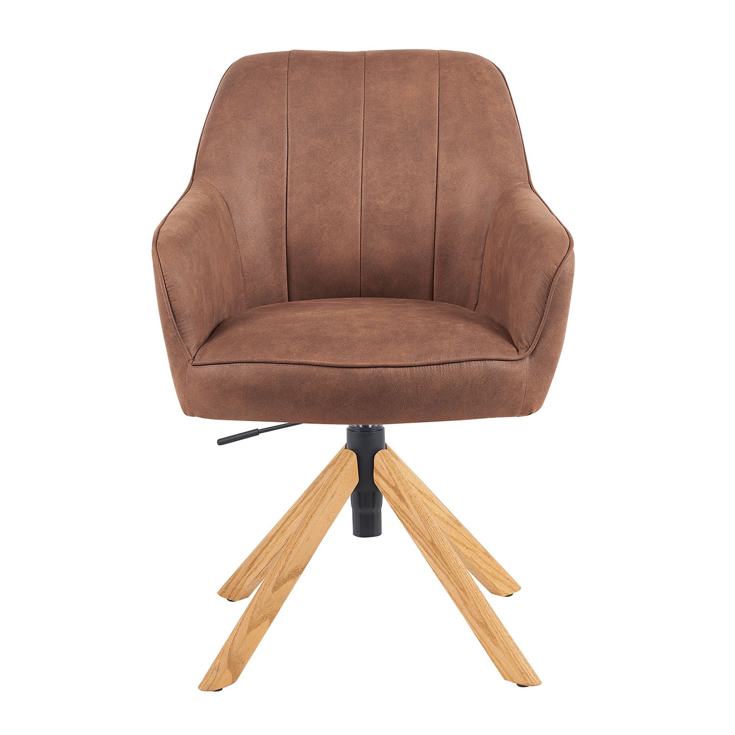 Mika-Levi 2er-Set - Leder Drehstuhl mit Federkernpolsterung